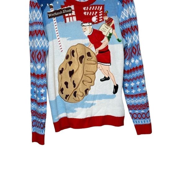Blizzard Bay workout ugly Christmas sweater size M - Picture 6 of 13